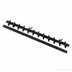 Profil aluminiowy na 13 uchwytów - 1181mm - czarny