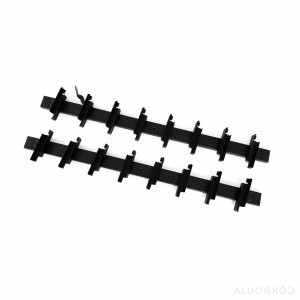 Profil aluminiowy na 8 uchwytów - 736mm - czarny