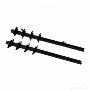 Profil aluminiowy na 11 uchwytów - 1003mm - czarny