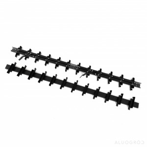 Profil aluminiowy na 12 uchwytów - 1092mm - czarny