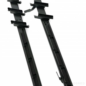 Profil aluminiowy na 9 uchwytów - 825mm - czarny