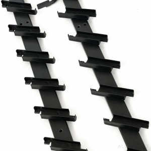 Profil aluminiowy na 8 uchwytów - 736mm - czarny